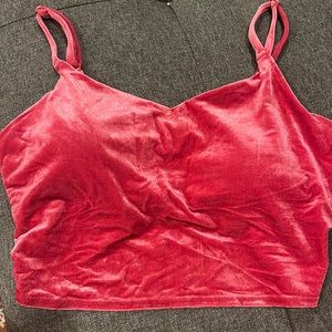 Athleta velvet bralette crop top